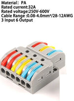 Morsettiera 3 INPUT / 6 OUTPUT 0.08-4.0mm ²/28-12AWG F1545