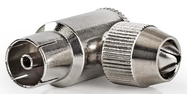 Spina coassiale femmina angolata 75Ohm