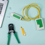 Set di strumenti di rete tester per cavi/crimpatrice/plug/copriconnettore/fascette 145 pezzi