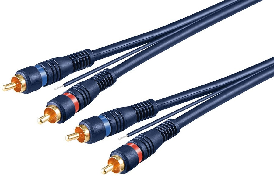 Cavo audio stereo RCA HiFi per auto a doppia schermatura 5m