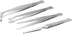 Kit di 4 pinzette di precisione in metallo da 110 mm 4040849771019 77101 F1678