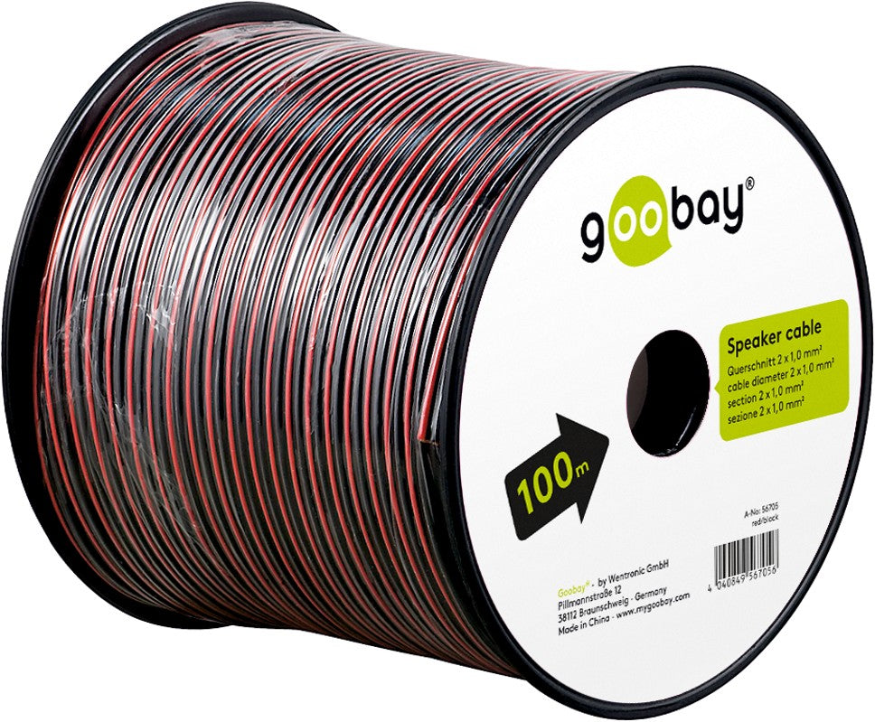 Cavo altoparlante 2x1,00mm² CCA matassa da 100 m 4040849567056 56705 F1706