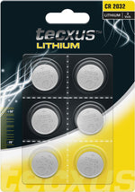 Batteria a bottone CR2032 3V blister da 6 Tecxus