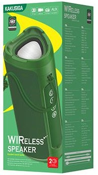 Altoparlante Bluetooth 2" 10W USB/AUX/Scheda SD/Radio FM verde KSC-604