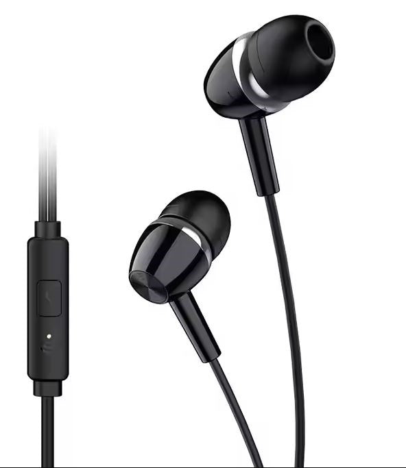 Cuffie auricolari con microfono 1.2m jack audio 3.5mm nere KSC-659