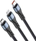 Cavo per ricarica 3in1 microUSB/Lightning/Type C 1.2m 3A JA024