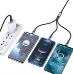 Cavo per ricarica 3in1 microUSB/Lightning/Type C 1.2m 3A JA024