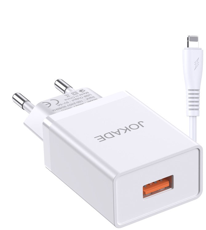 Caricabatterie USB Lightning  ricarica rapida 5V/5A JB022