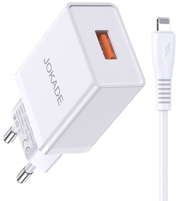 Caricabatterie USB Lightning  ricarica rapida 5V/5A JB022