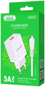 Caricabatterie USB Lightning  ricarica rapida 5V/5A JB022