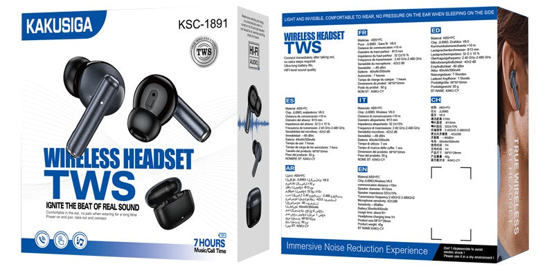 Auricolari Bluetooth TWS con custodia KSC-1891 6921042155302 F2155