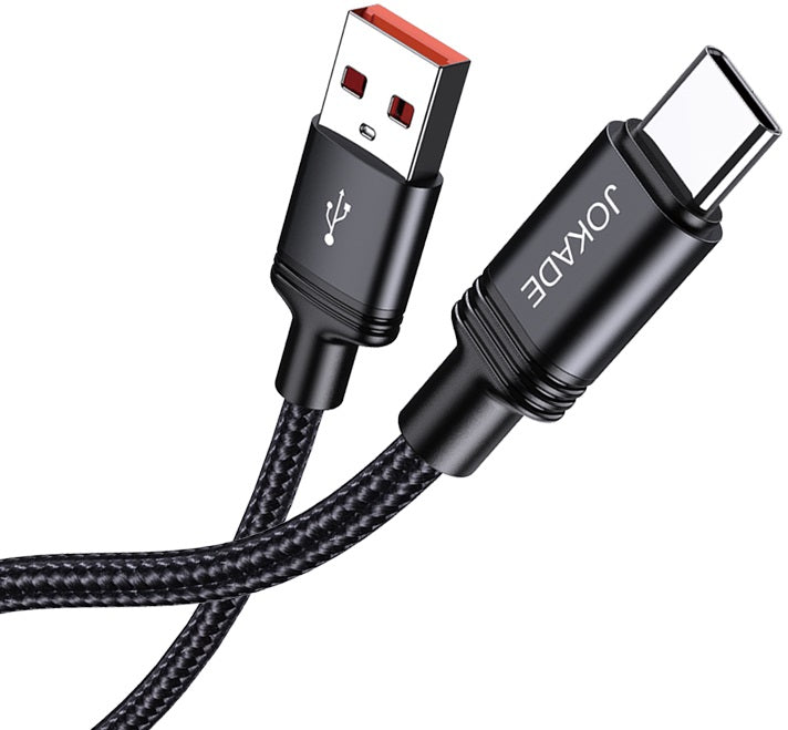 Cavo per ricarica e sincronizzazione USB Type-C 3m ricarica rapida 5A nero intrecciato JA057 6921042150109 F2360