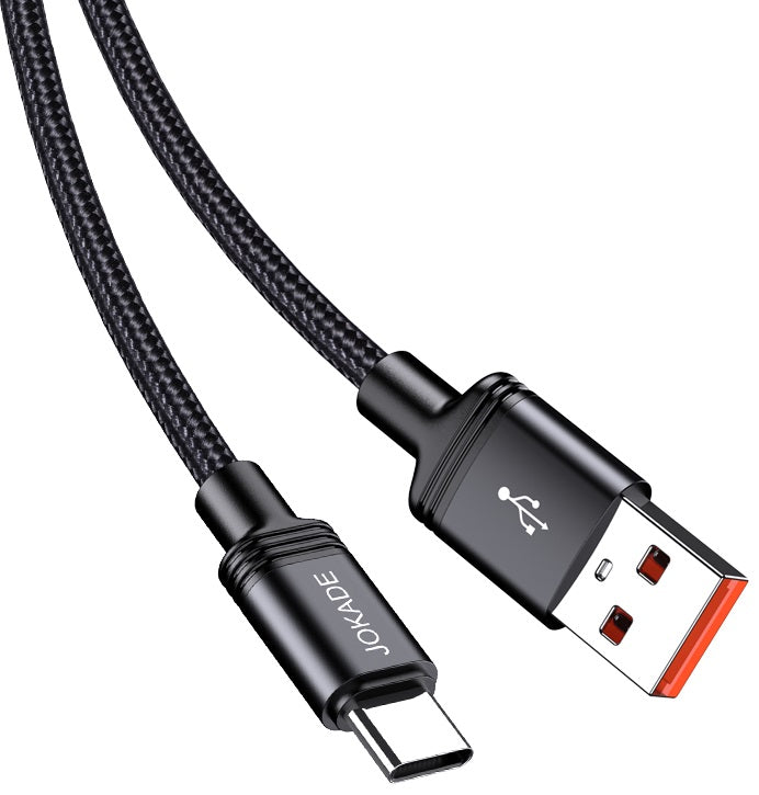 Cavo per ricarica e sincronizzazione USB Type-C 3m ricarica rapida 5A nero intrecciato JA057 6921042150109 F2360