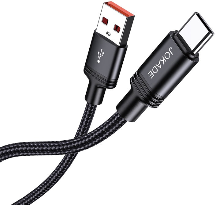 Cavo per ricarica e sincronizzazione USB Type-C 3m ricarica rapida 5A nero intrecciato JA057 6921042150109 F2360