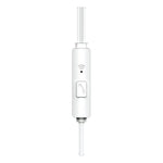 Cuffie auricolari con microfono 1.2m jack audio 3.5mm bianche JD008 F2420