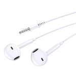 Cuffie auricolari con microfono 1.2m jack audio 3.5mm bianche JD008 F2420