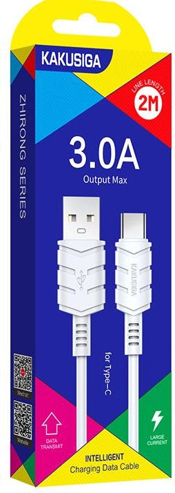 Cavo per ricarica e sincronizzazione type C 2m 3A bianco KSC-716 F2440