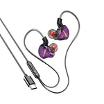 Cuffie auricolari con microfono 1,2m Type-c viola KSC-1300 F2482