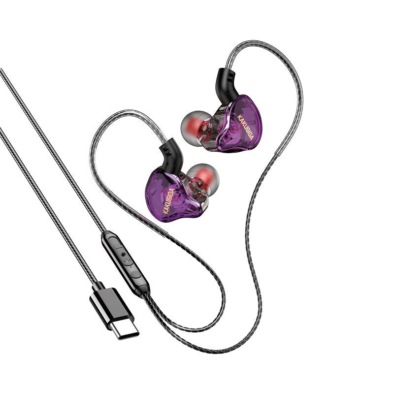 Cuffie auricolari con microfono 1,2m Type-c viola KSC-1300 F2482