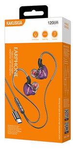 Cuffie auricolari con microfono 1,2m Type-c viola KSC-1300 F2482