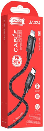Cavo per ricarica e sincronizzazione PD30W 5A Type C - Lightning JA034 F2640
