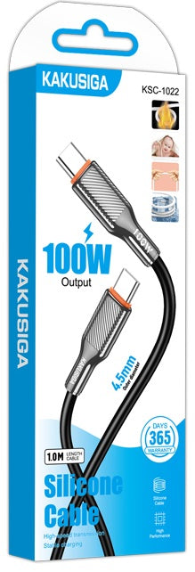 Cavo USB-C  PD 100W nero 1 m KSC-1022 6921042155623 F4303