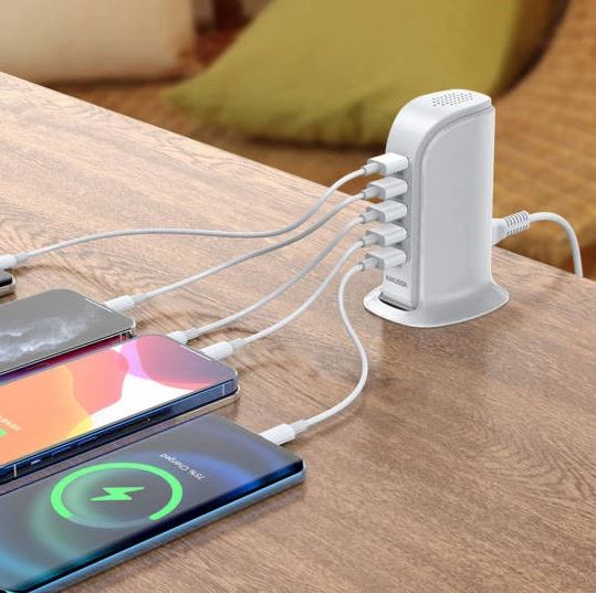 Caricabatterie USB da tavolo 5 porte 2.4A KSC-741 F4640