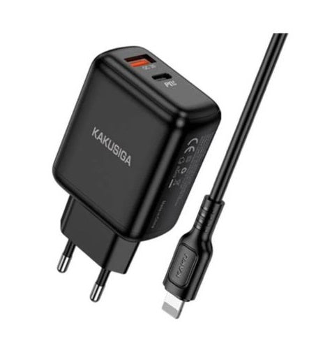 Caricabatterie ricarica rapida con cavo USB Type C - Lightning 1m 30W KSC-670 6921042119847 F4645