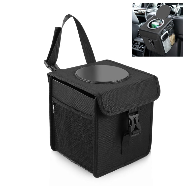 FUNADD Scatola portaoggetti per auto pieghevole per bidone della spazzatura con gancio per sedile posteriore per auto pieghevole, Car Garbage Can