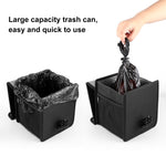 FUNADD Scatola portaoggetti per auto pieghevole per bidone della spazzatura con gancio per sedile posteriore per auto pieghevole, Car Garbage Can