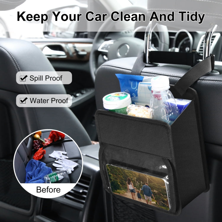 FUNADD Scatola portaoggetti portatile pieghevole per gancio per sedile posteriore per auto, Car Storage Box