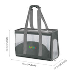 Borsa a tracolla traspirante per animali domestici 36x22x10 cm