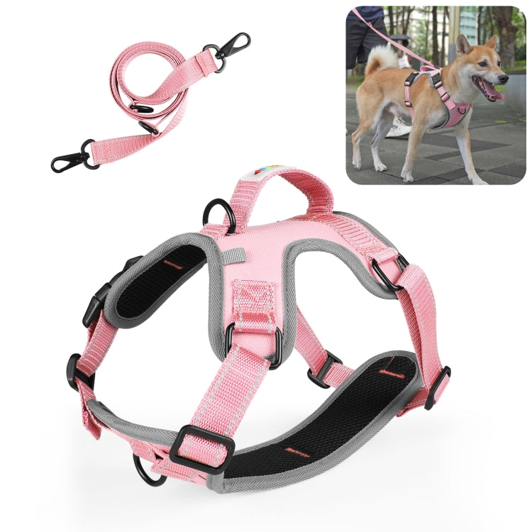 FunAdd Pettorina per Cani con Corda da Trazione in Nylon Traspirante Riflettente, Taglia: M, Size: M