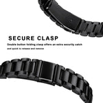 Cinturino per orologio in acciaio inossidabile massiccio con fibbia a fionda a tre perline per Fitbit Charge 4, Three Beads for Fitbit Charge 4