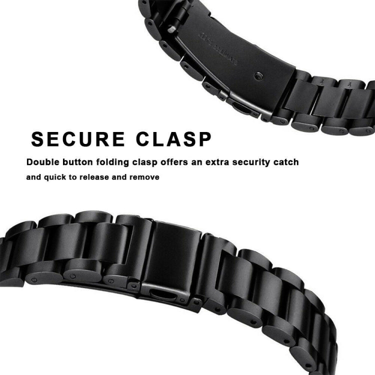 Cinturino per orologio in acciaio inossidabile massiccio con fibbia a fionda a tre perline per Fitbit Charge 4, Three Beads for Fitbit Charge 4