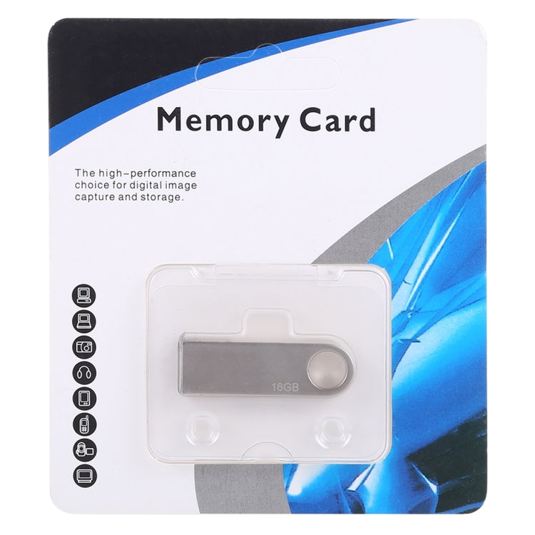 Disco flash USB 2.0 in metallo da 16 GB, 16GB
