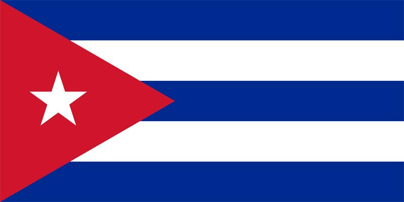 Bandiera Nazionale di Stato e da guerra Cuba 200x400cm
