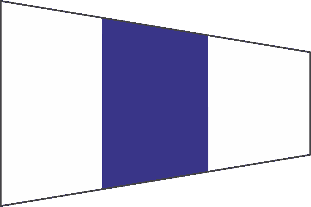 Pennello Segnalazione Nautica "Designazione" 340x100x30cm