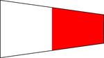 Bandiera Triangolare Segnalazione Nautica Interrogativa 50x170cm FLAG206
