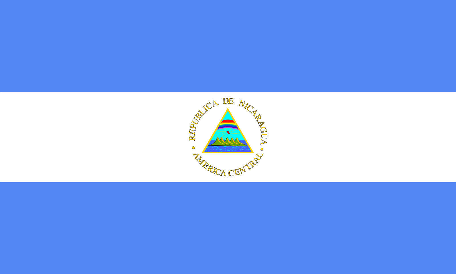 Bandiera Nazionale di Stato e da guerra Repubblica del Nicaragua 200x400cm
