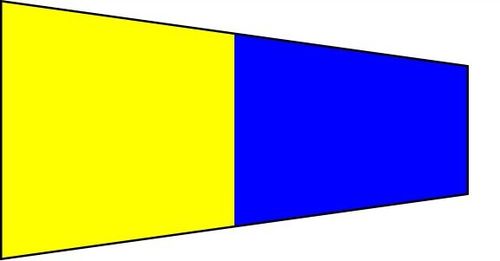 Pennello Segnalazione Nautica "5" Pentafive Lungo 340x100cm
