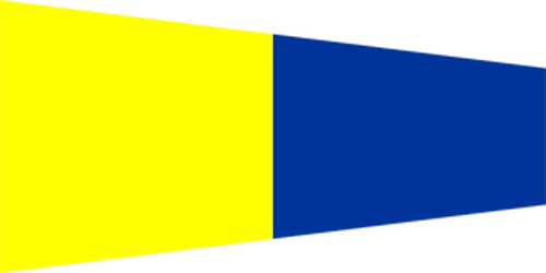 Pennello Segnalazione Nautica "5" Pentafive Lungo 340x100cm 8345-12-120-7447 121207447 FLAG230