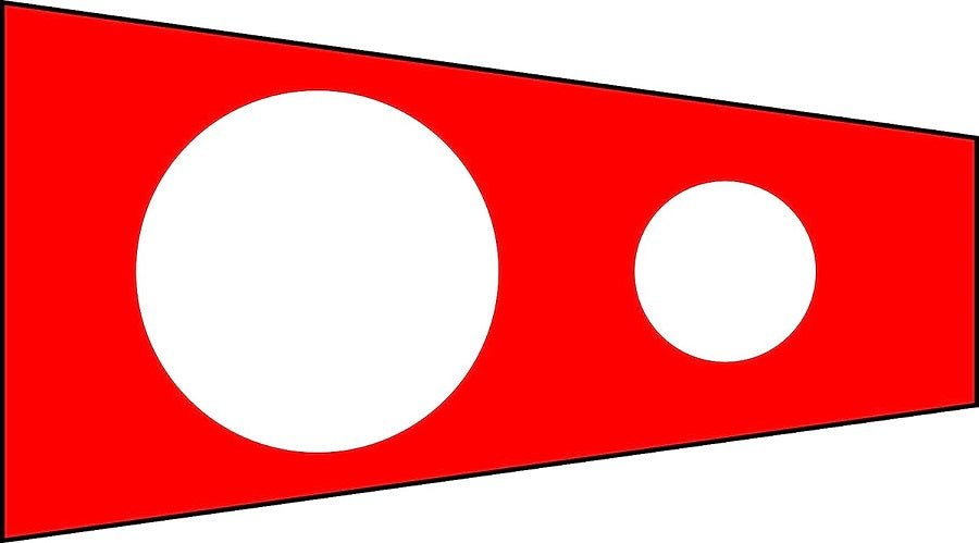 Bandiera nautica di segnalazione "Corpen" 50x170cm