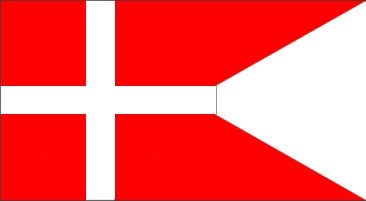 Bandiera di Stato della Marina da guerra Regno di Danimarca 200x382cm