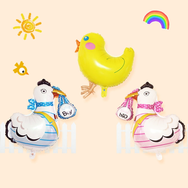 Palloncini con ornamenti per animali per feste di Pasqua con motivo a pollo dei cartoni animati, consegna casuale dei colori, Cartoon Chicken Pattern Balloons