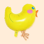 Palloncini con ornamenti per animali per feste di Pasqua con motivo a pollo dei cartoni animati, consegna casuale dei colori, Cartoon Chicken Pattern Balloons