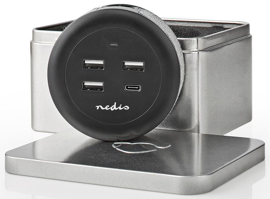 Caricabatterie da muro/scrivania ricarica rapida USB-C™/3xUSB-A 30W 1x3A/3x2.1A FSCSPD100GY 5412810318353 ND1261