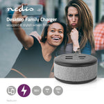 Caricabatterie da muro/scrivania ricarica rapida USB-C™/3xUSB-A 30W 1x3A/3x2.1A FSCSPD100GY 5412810318353 ND1261