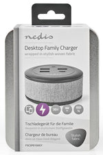 Caricabatterie da muro/scrivania ricarica rapida USB-C™/3xUSB-A 30W 1x3A/3x2.1A FSCSPD100GY 5412810318353 ND1261