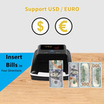 Rilevatore di denaro portatile piccolo AL-130 per euro USD, specifiche tecniche: presa americana, US Plug